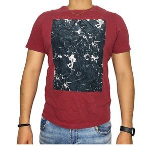 Burgundy single stitch Tshirt